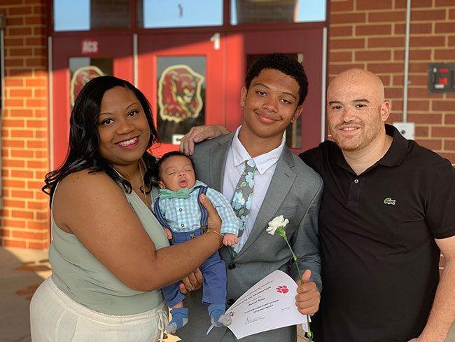 Tiffany Anonye and Randy Lopez with sons Alex and Andrew