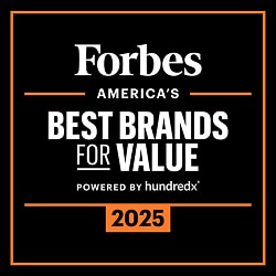 Insignia de Forbes 2025 America’s Best Brands for Value