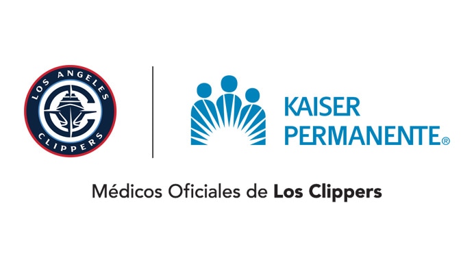 Logotipo de marcas conjuntas de Los Clippers y Kaiser Permanente
