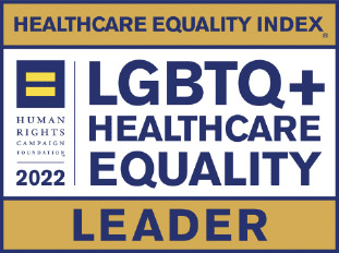 Distintivo del Índice de Igualdad en la Atención Médica de la Human Rights Campaign Foundation:Líder en Igualdad en la Atención Médica para LGBTQ+