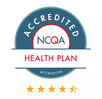 Insignia para el plan de salud acreditado por el NCQA con 4.5 estrellas