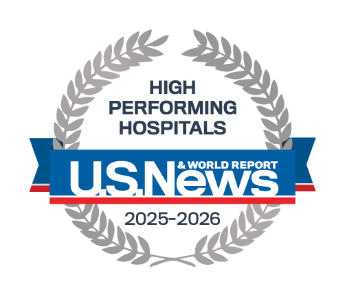 Insignia para los hospitales de alto rendimiento según U.S. News & World Report en 2025 y 2026
