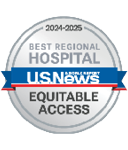U.S. News & World Report Best Regional Hospital for Equitable Access badge