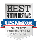 Distintivo de U.S. News & World Report para los mejores hospitales a nivel regional