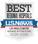 Distintivo de U.S. News & World Report para los mejores hospitales a nivel regional