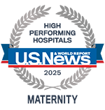 U.S. News & World Report Best Hospitals for Maternity Care badge