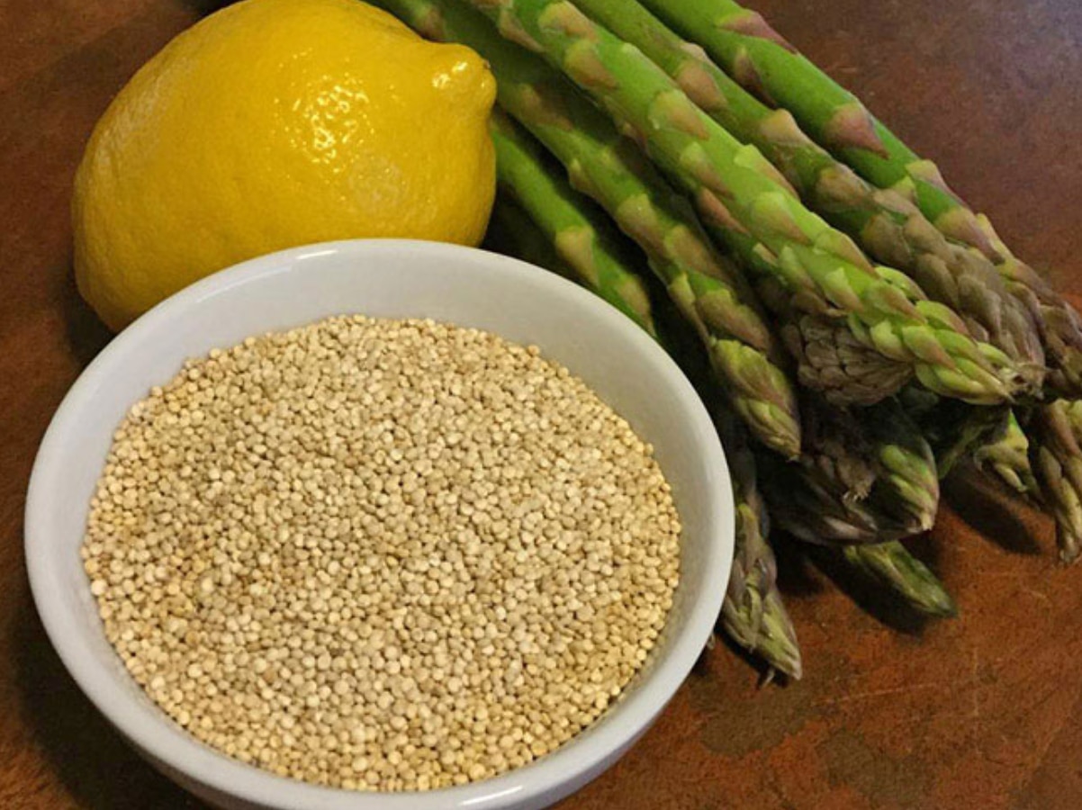 Quinoa asparagus pilaf