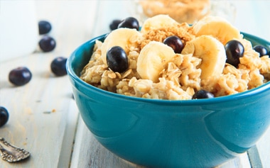 bowl of healthy breakfast cereal