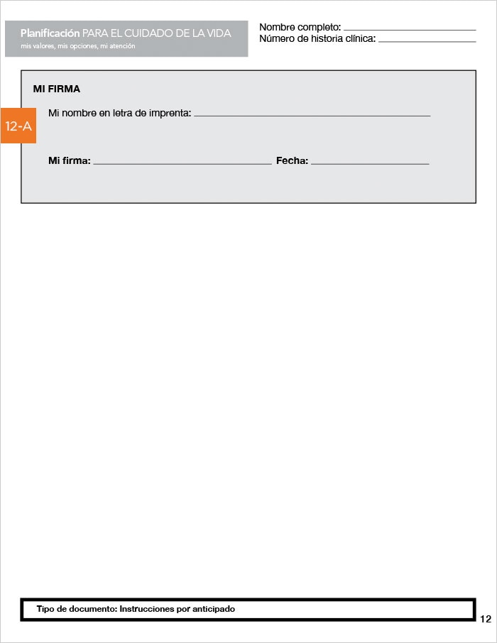 Guía página a página para Instrucciones Médicas por Anticipado - Washington - page12