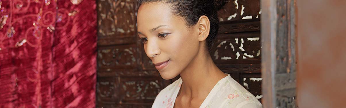 Woman looking thoughtful