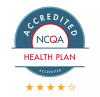 Insignia para el plan de salud acreditado por el NCQA con 4.5 estrellas