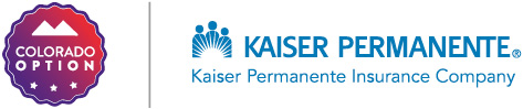 Colorado option y Kaiser Permanente insurance company logos