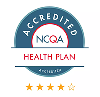 Insignia para el plan de salud acreditado por el NCQA con 4 estrellas
