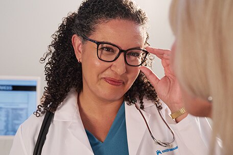 Doctor talking with a patient
