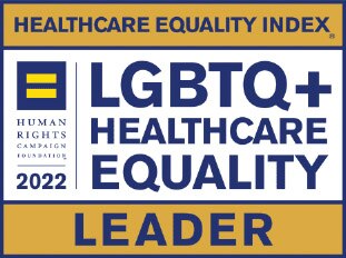 Distintivo del Índice de Igualdad en la Atención Médica de la Human Rights Campaign Foundation:Líder en Igualdad en la Atención Médica para LGBTQ+