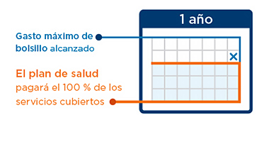 Un calendario que ilustra cómo su plan de salud paga por los servicios cubiertos una vez alcanzado el gasto máximo de bolsillo.